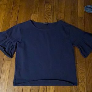 J Crew ruffle sleeve top